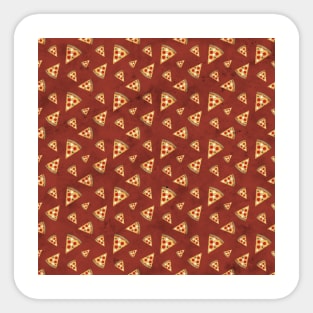 Cool pizza slices vintage red pattern Sticker